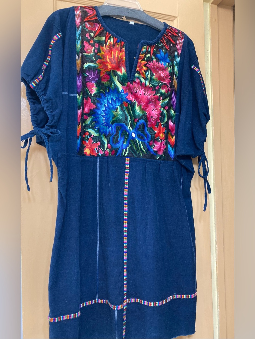 Hand embroidered dress from Guatemala, XL